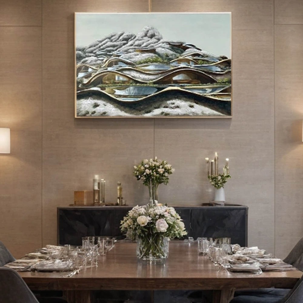  لوحه جدارية متعددة الألوان مقاس 60×90 سم 