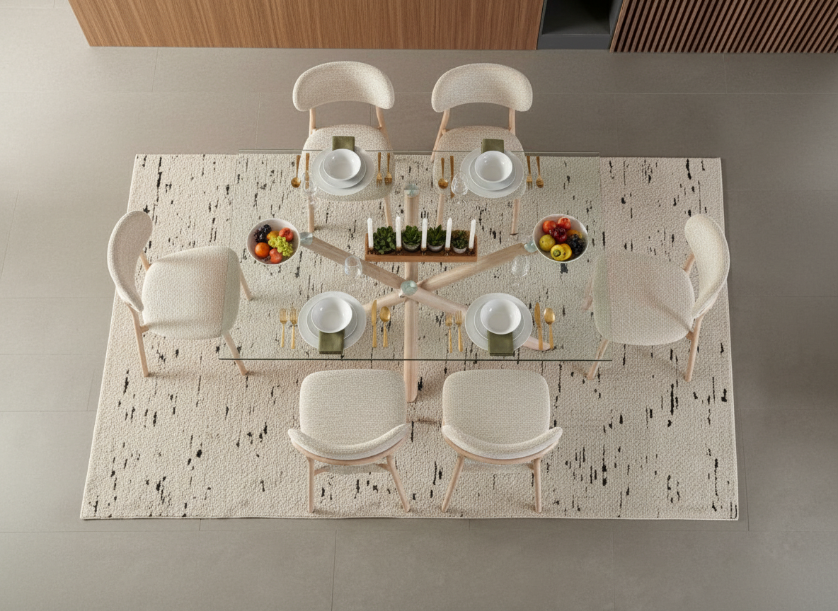  طاولة طعام 6كرسي بتصميم عصري 