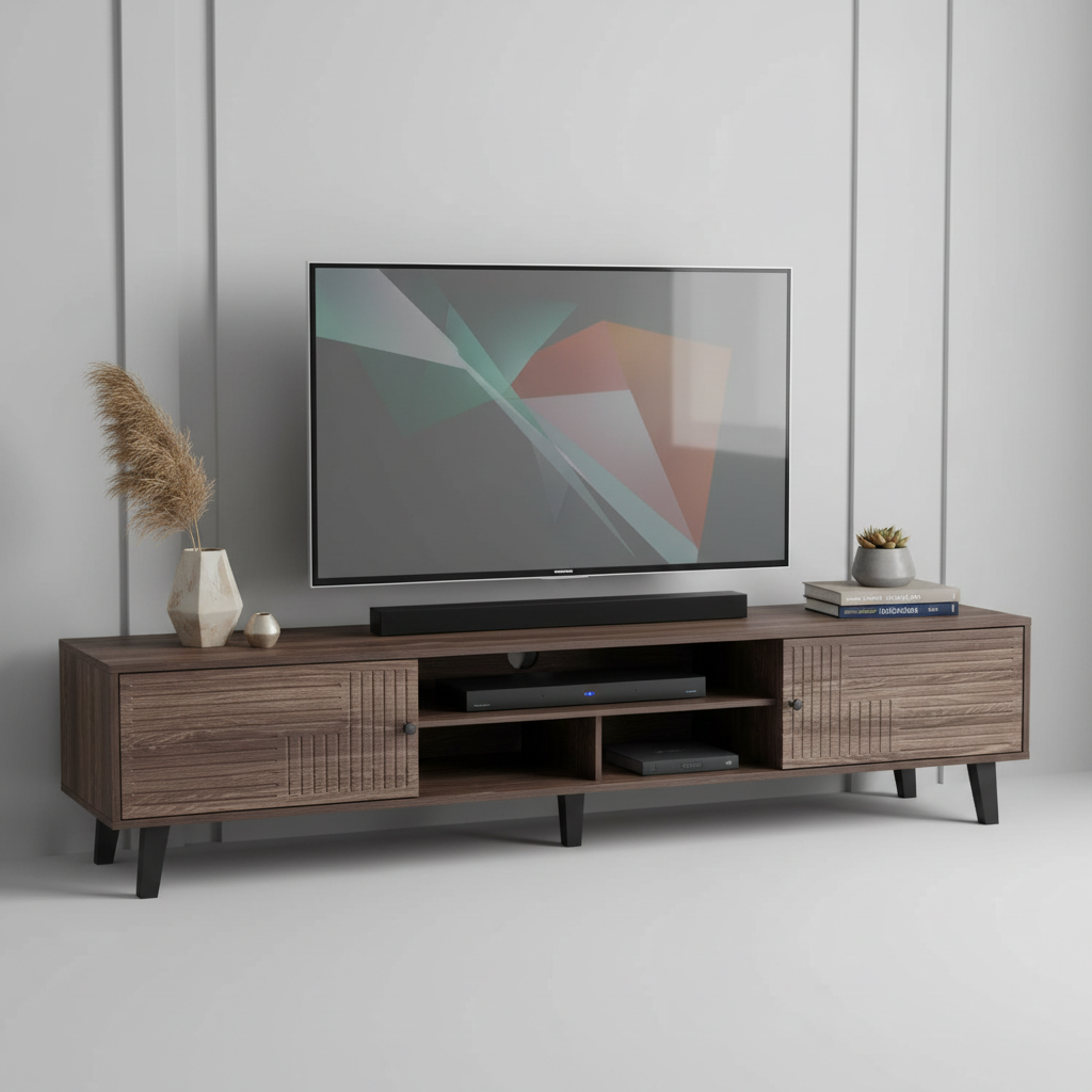  طاولة بلازما لون بني حديث بتصميم عصري200سم 