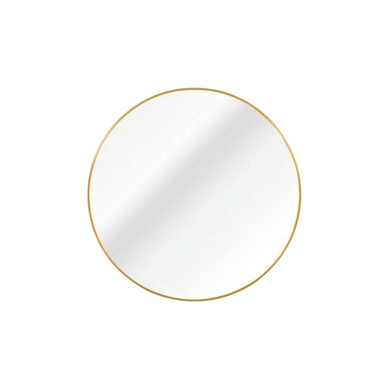  مراة حائط دائريه اطار ذهبي   معدن80×80سم 