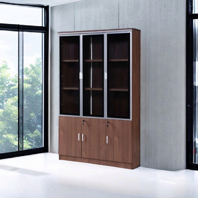   دولاب مكتبى خشبى بنى 32×120×200سم 