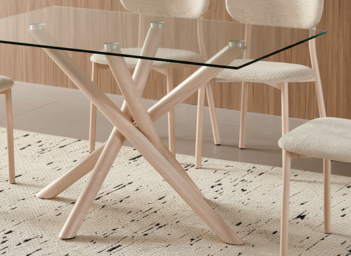  طاولات طعام مستطيل 4كراسي بتصميم عصري 
