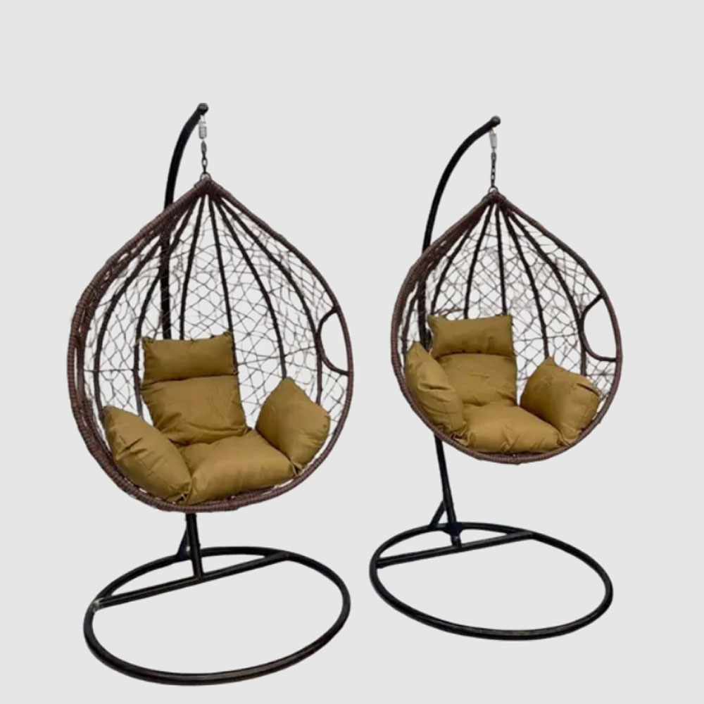  طقم كراسي مرجيحة بني 