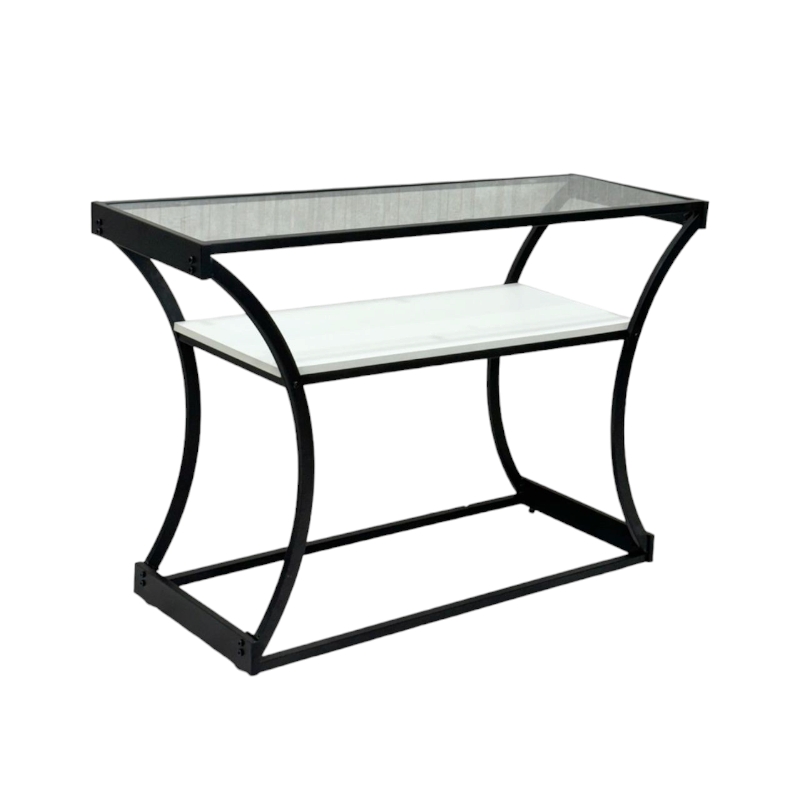   كونسول استقبال زجاج  خشب 120x85x40 