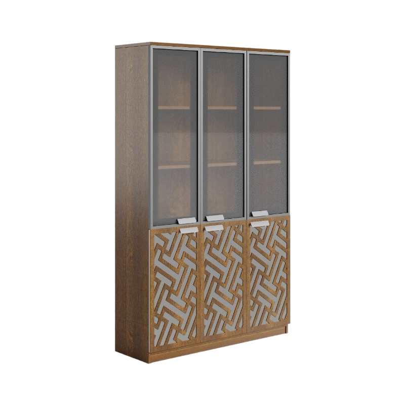   دولاب مكتبى خشبى بنى  40×120×200سم 