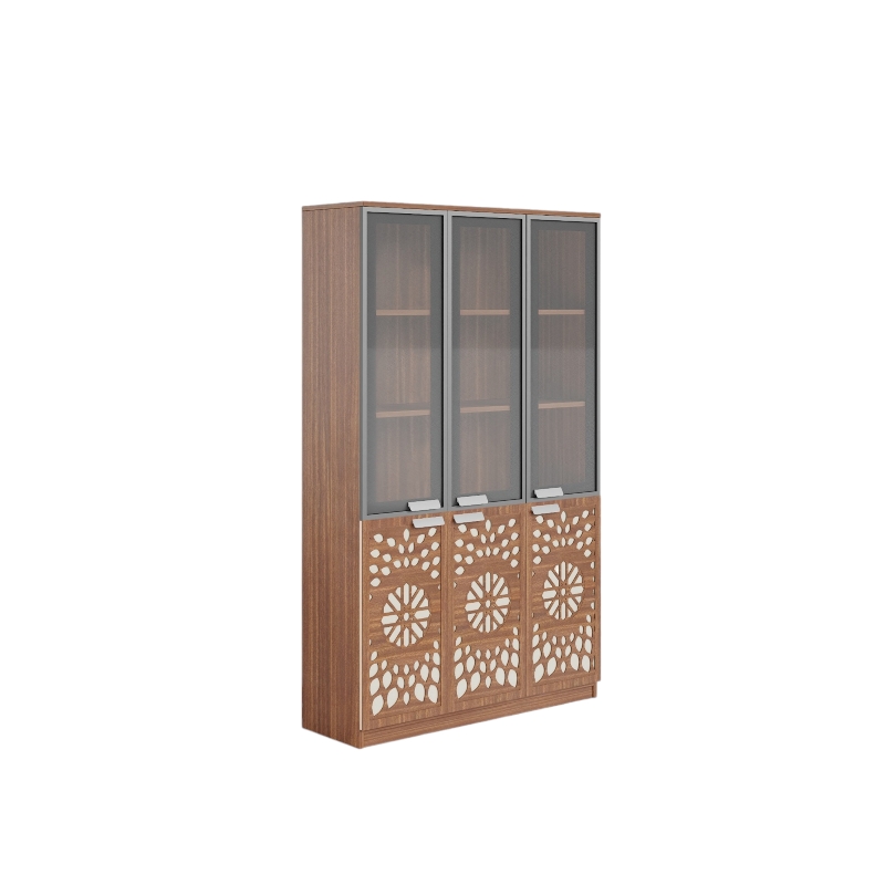   دولاب مكتبى خشبى بنى  40×120×200سم 