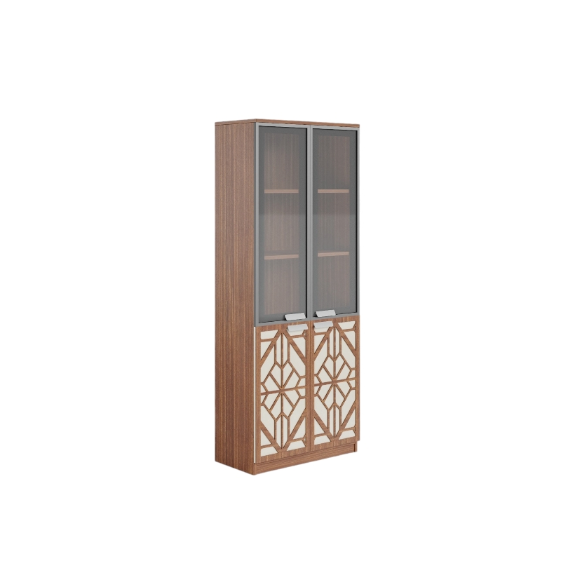  دولاب مكتبى خشبى بنى  40×80×200سم 