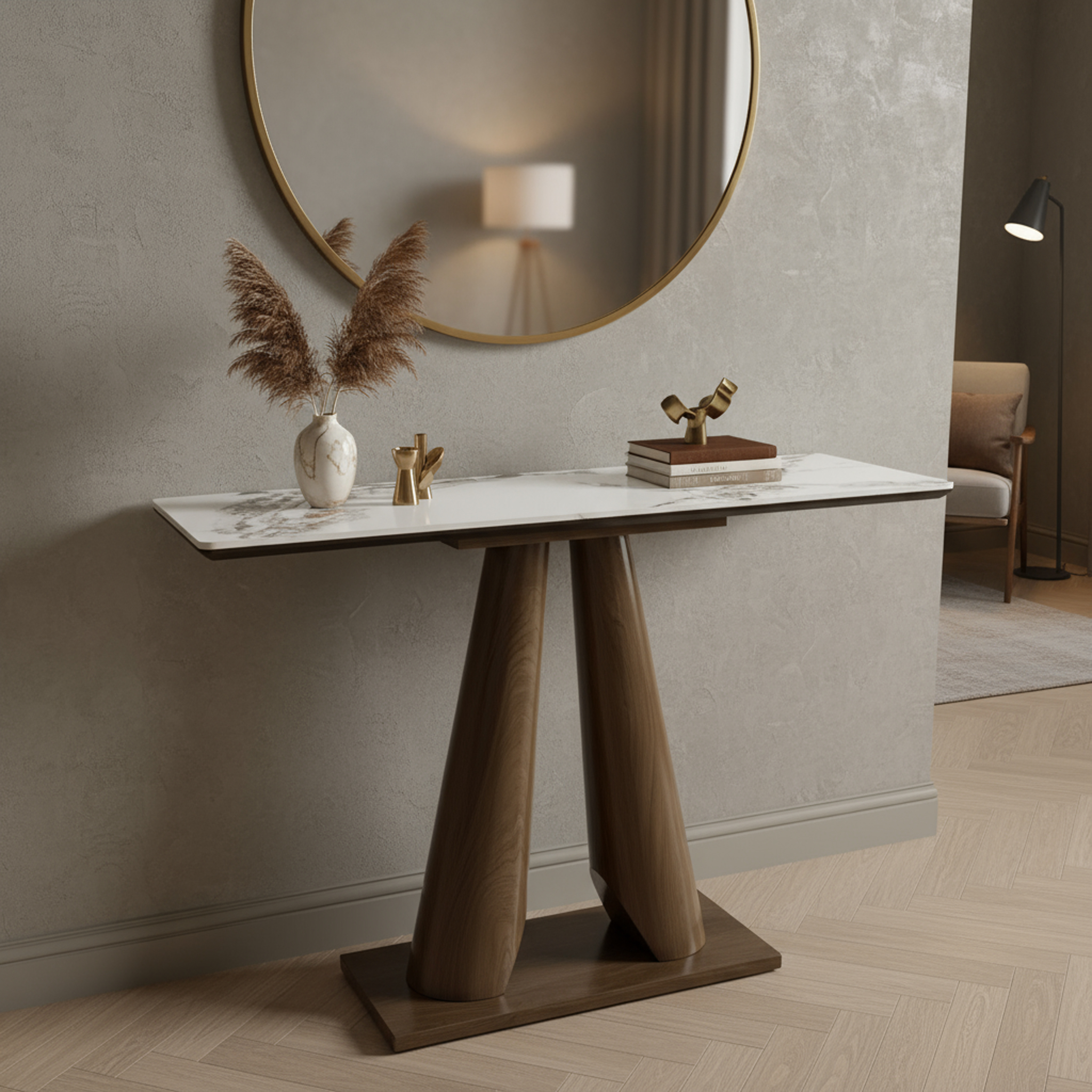  كونسول استقبال سراميك بتصميم حديث 
