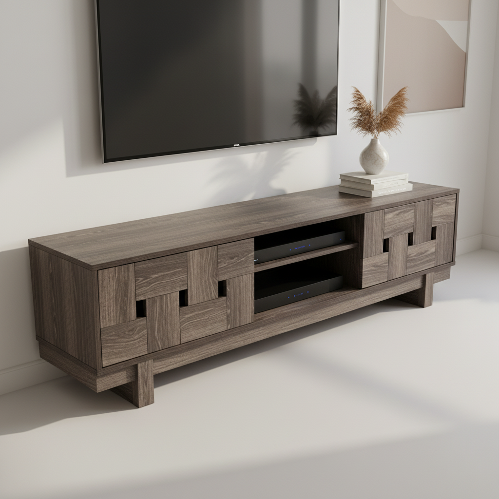  طاولة بلازما بني بتصميم حديث 160سم 