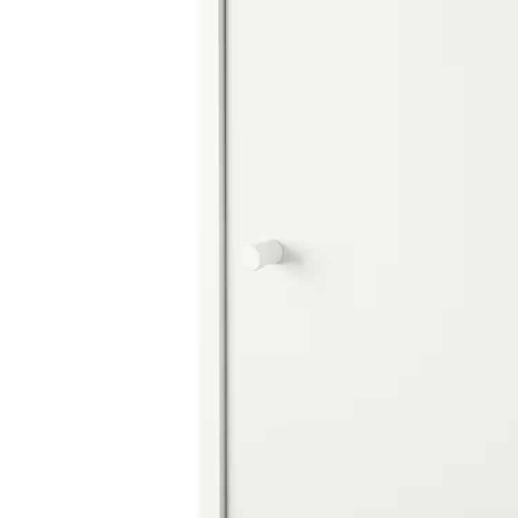  دولاب ملابس ببابين, أبيض, ‎79x176 سم‏ 