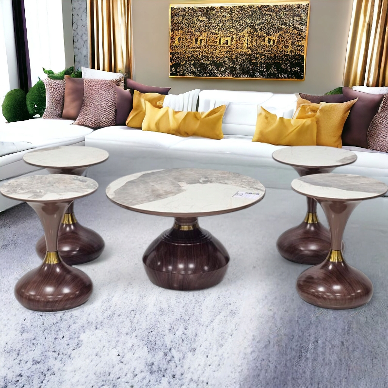  طقم طاولات شاي سيراميك -5 قطع 