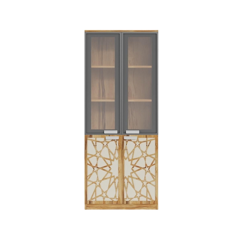  دولاب مكتبى خشبى بنى  40×80×200سم 
