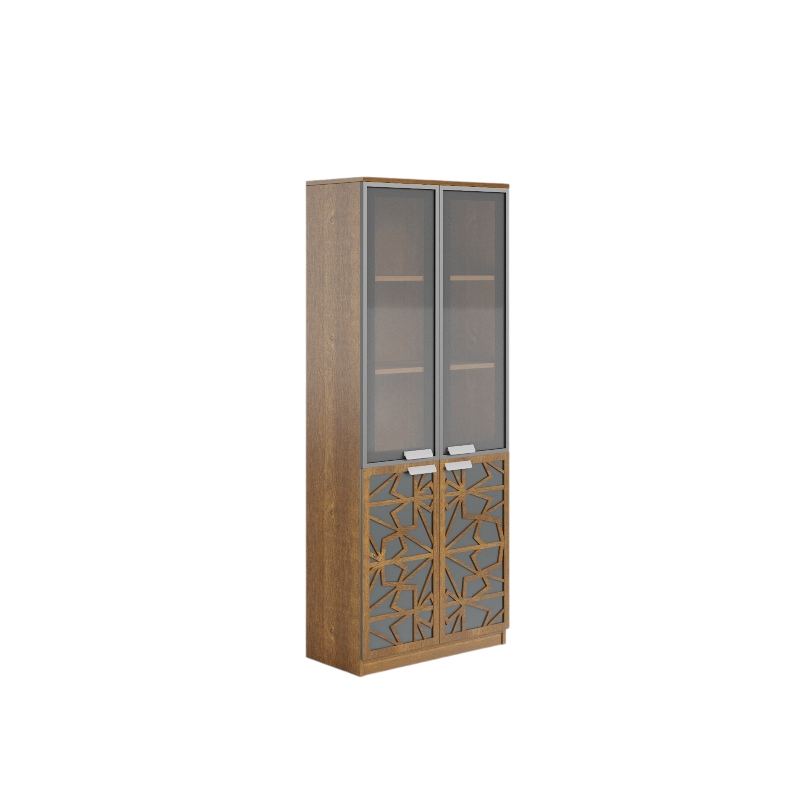  دولاب مكتبى خشبى بنى  40×80×200سم 