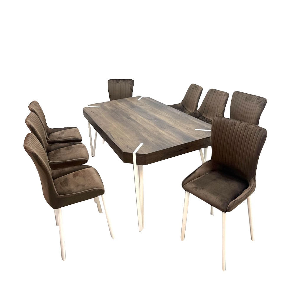  طاولة طعام خشب 8 كراسي 