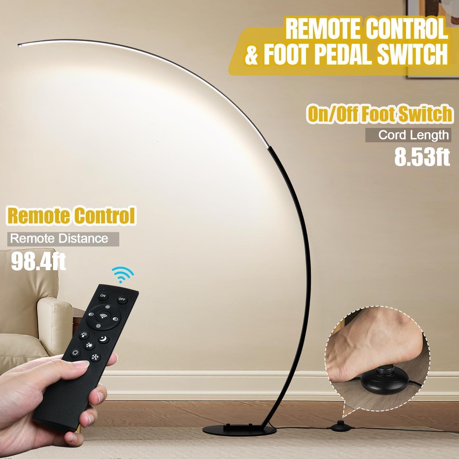  مصباح ارضي LED قابل للتعتيم مع 3 درجات 