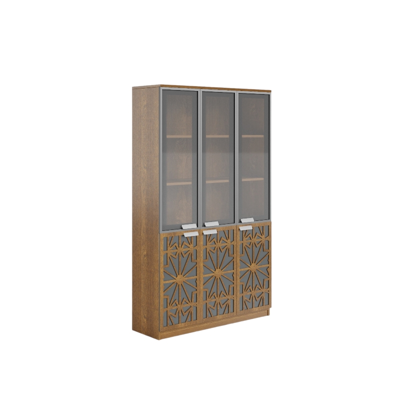   دولاب مكتبى خشبى بنى  40×120×200سم 