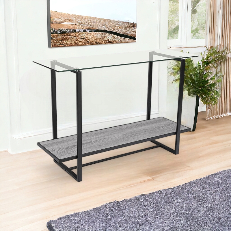  كونسول  استقبال زجاج خشب  76x120x40سم 