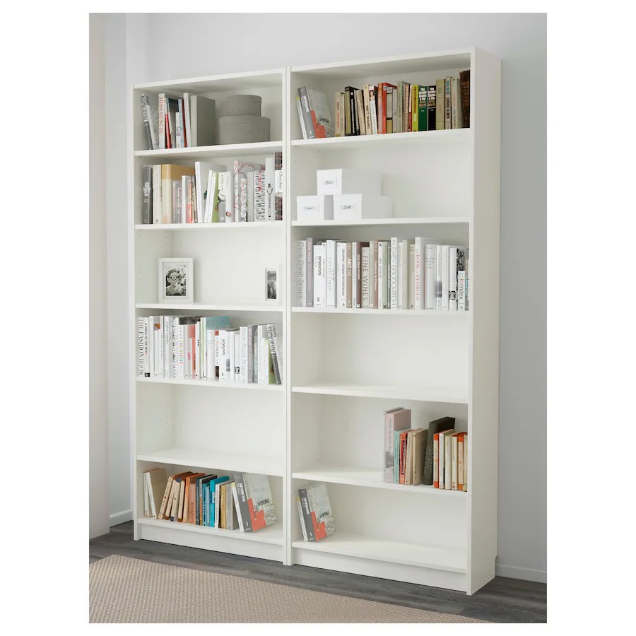  مكتبة, أبيض, ‎160x28x202 سم‏ 