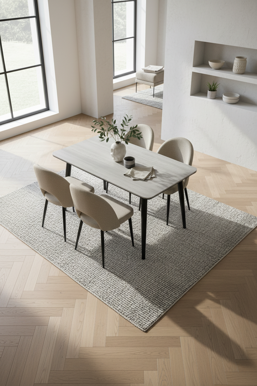  طاولة طعام مع 4 كراسي 130*80 