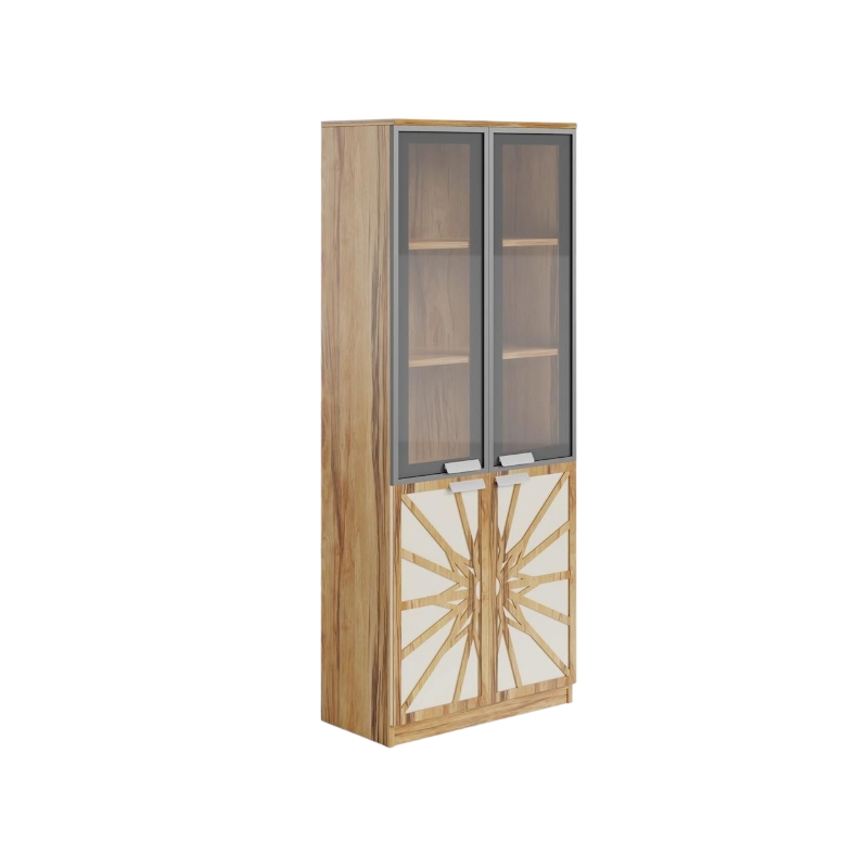  دولاب مكتبى خشب بني 32×80×200سم 