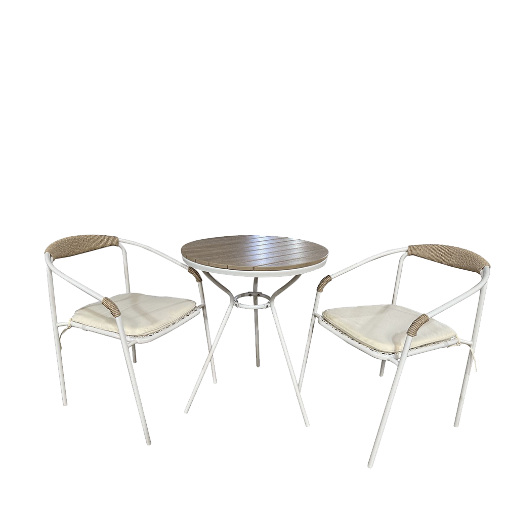  طقم خارجي كرسيين وطاولة مقاس75*60*60 سم 