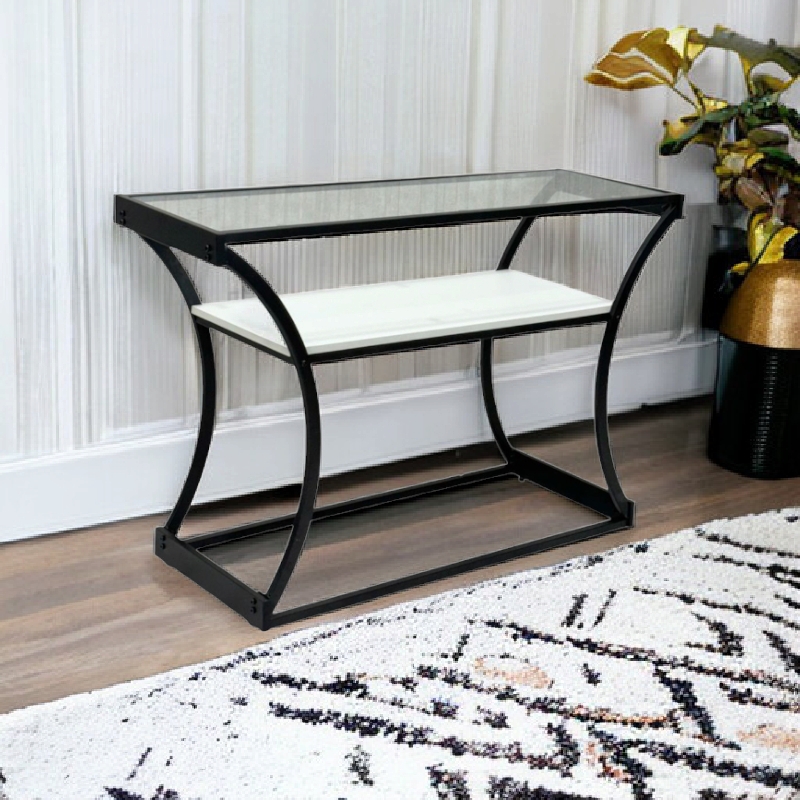   كونسول استقبال زجاج  خشب 120x85x40 