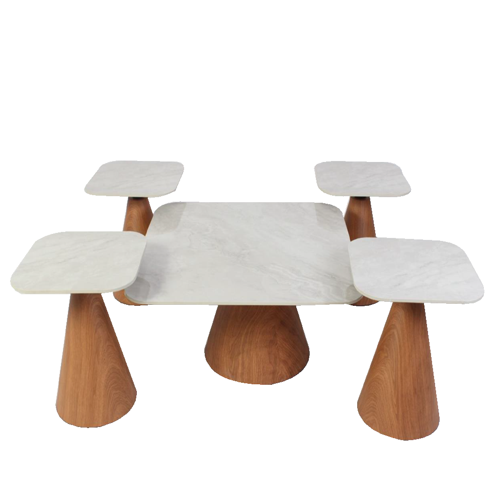  طقم طاولات شاي سيراميك 5 قطع 