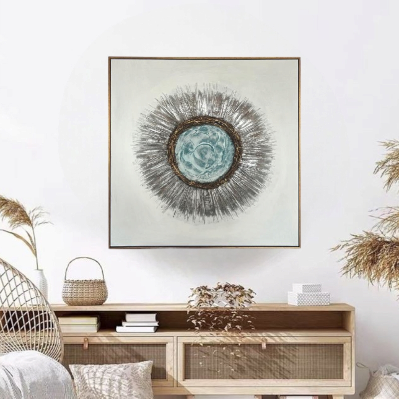   لوحه فنيه متعدده الالوان 80X80 سم 