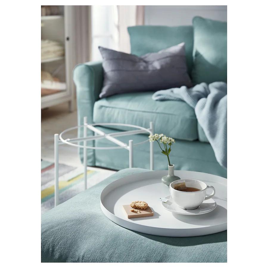  طاولة بصينية, أبيض, ‎45x53 سم‏ 