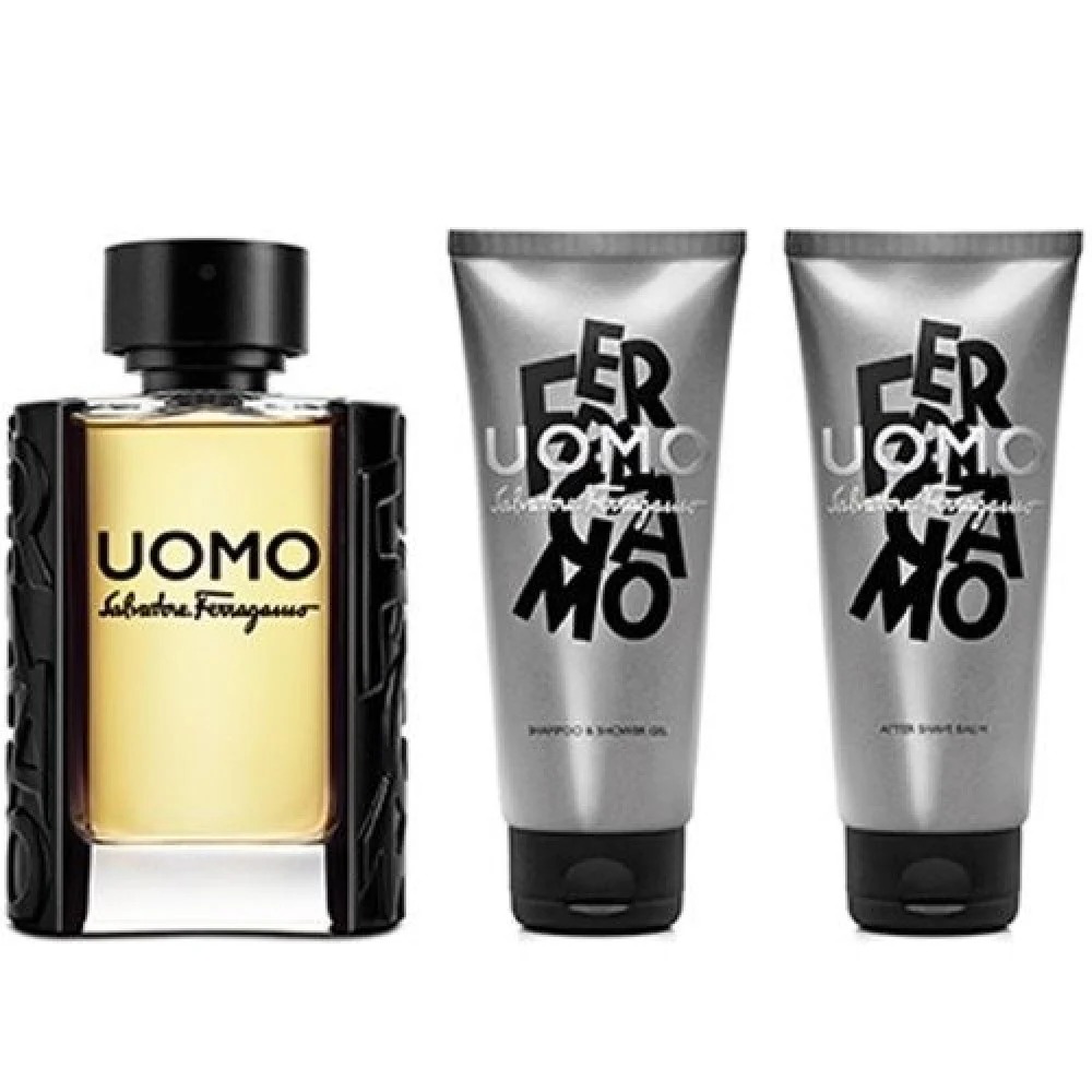 Salvatore Ferragamo Uomo  Edt Set  100ml + After Shave 100ml + Shower