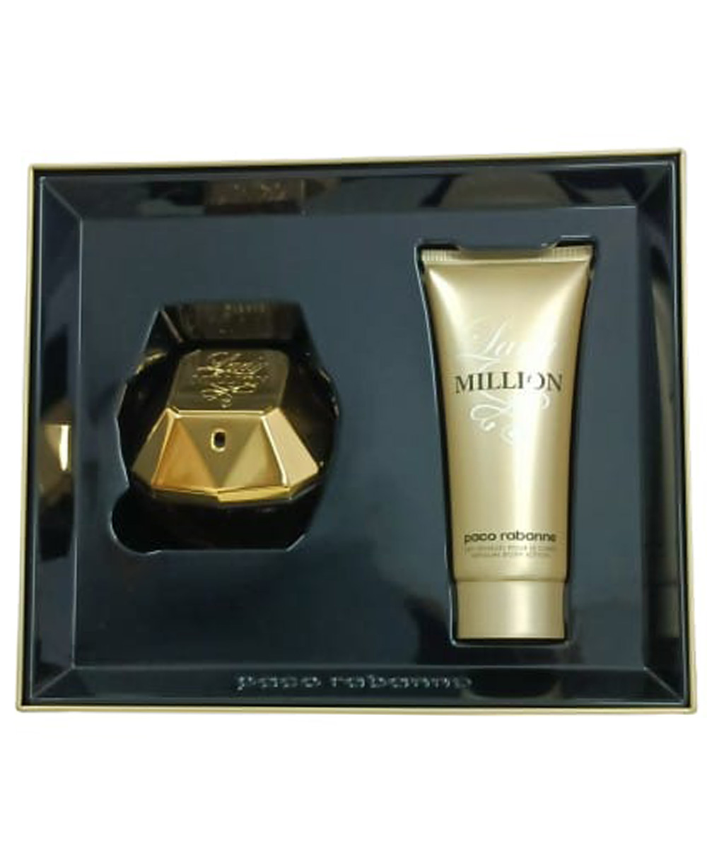  Set  Lady Million Paco Rabanne Eau De Parfum 80 ml, Sensual Body Lotion 100 ml, 
