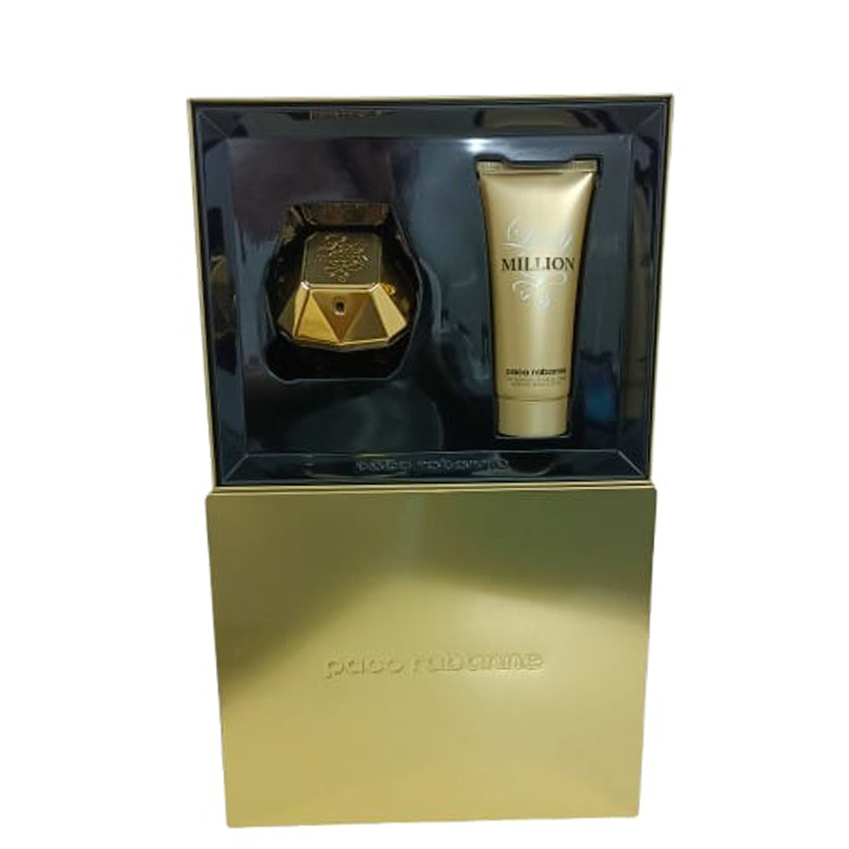  Set  Lady Million Paco Rabanne Eau De Parfum 80 ml, Sensual Body Lotion 100 ml, 