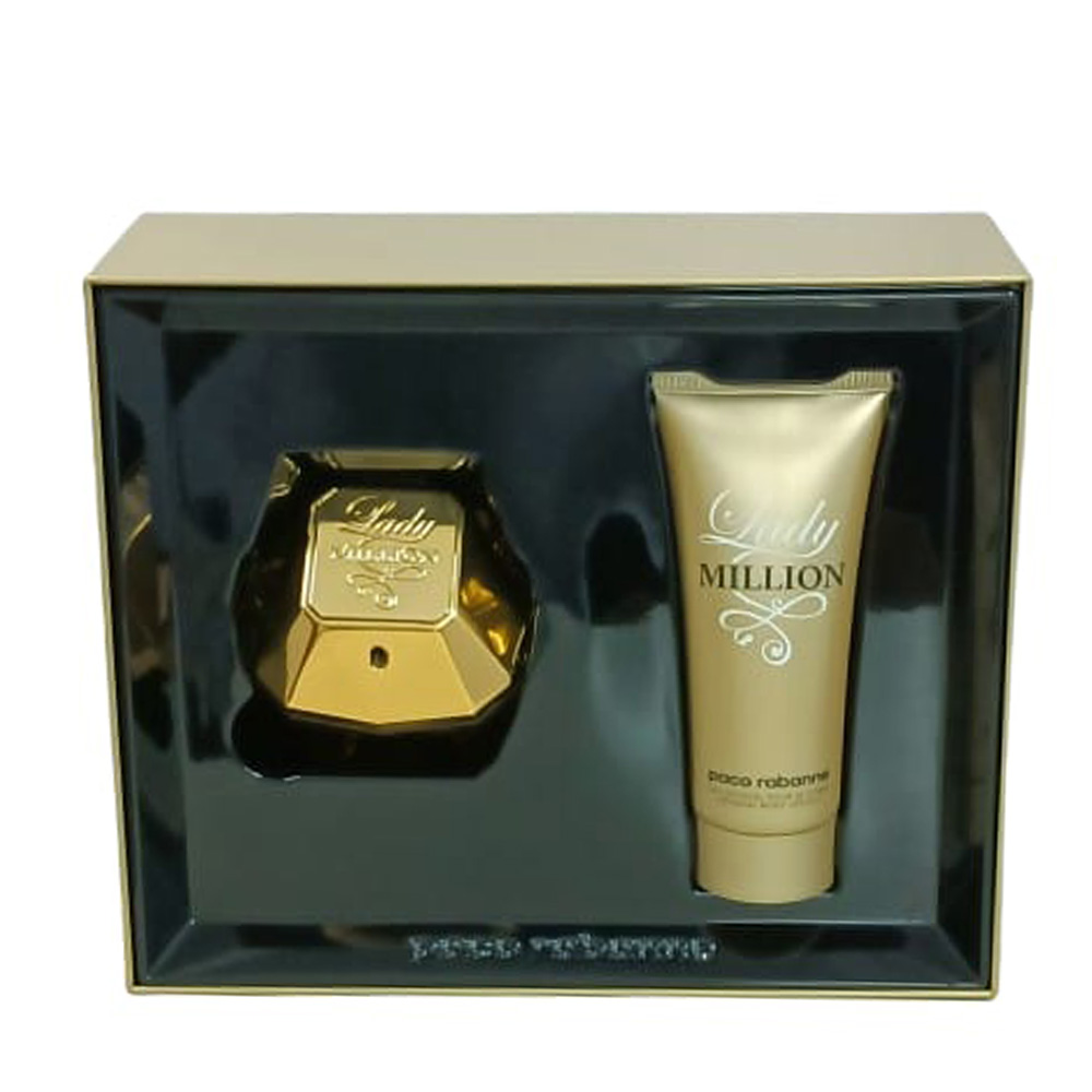  Set  Lady Million Paco Rabanne Eau De Parfum 80 ml, Sensual Body Lotion 100 ml, 