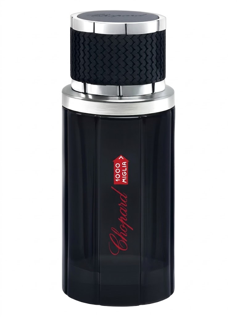 عطر شوبارد 1000 ميليا أو دي تواليت للرجال (80 مل)، يظهر الزجاجة والعلبة على خلفية بيضاء - حديقة العطور