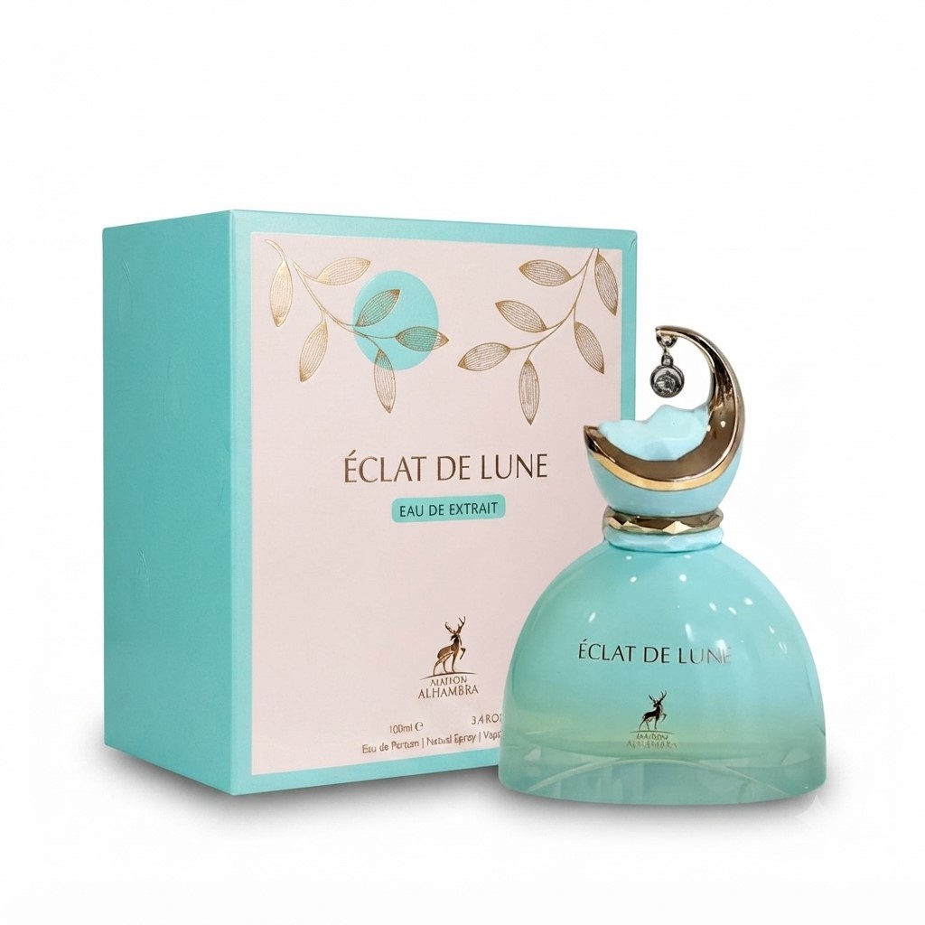 زجاجة وعبوة عطر إكلا دو لون من ميزون الحمبرا أو دو إكستريت بحجم 100 مل.
