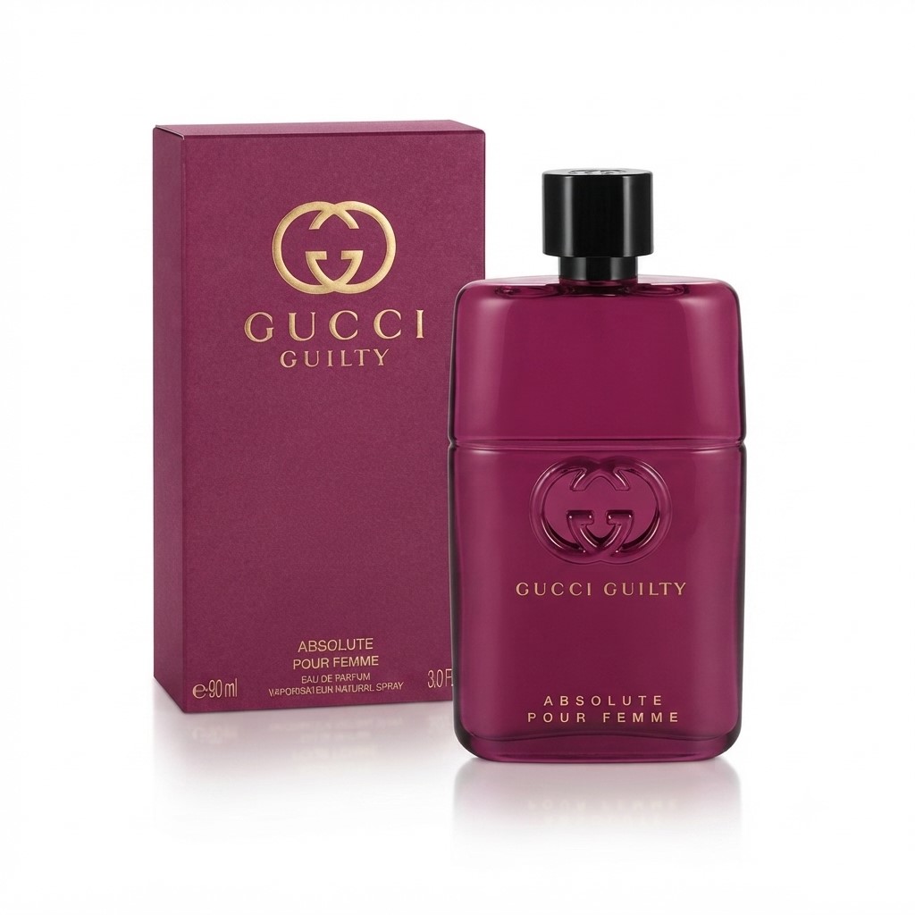 طقم عطر غوتشي غيلتي أبسولوت بور فيم أو دو بارفان بحجم 90 مل مع العلبة الأصلية.