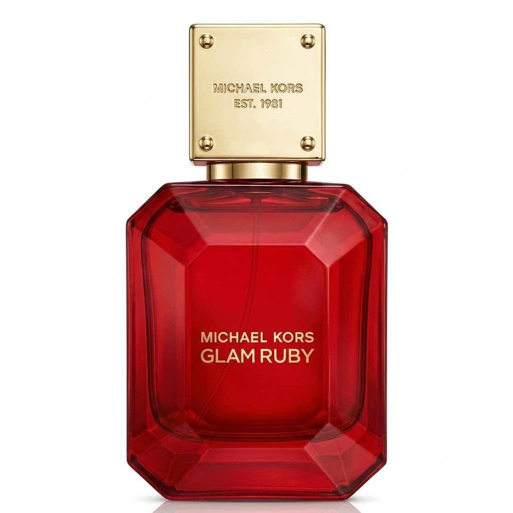 عبوة عطر مايكل كورس غلام روبي للنساء 50 مل مع صندوق التغليف.