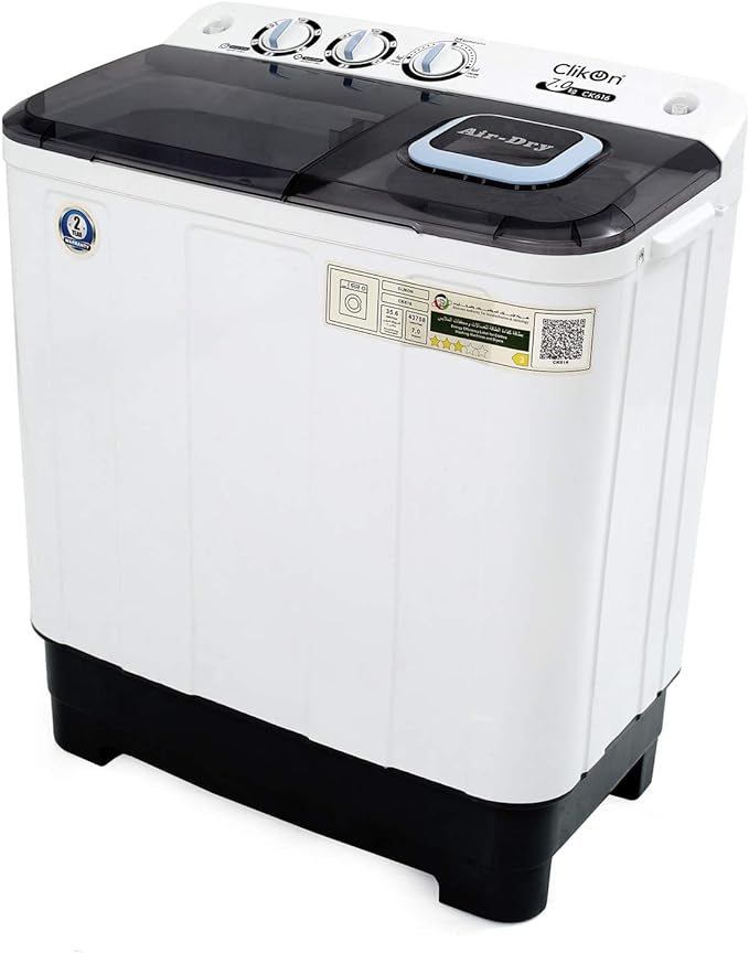  Klicon 18 kg washing machine, two tubs, white 