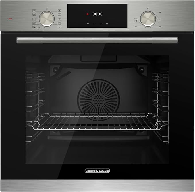  General Golden Built-in electric oven, 60 cm, steel, 73 liters, digital control, grill and air fryer 