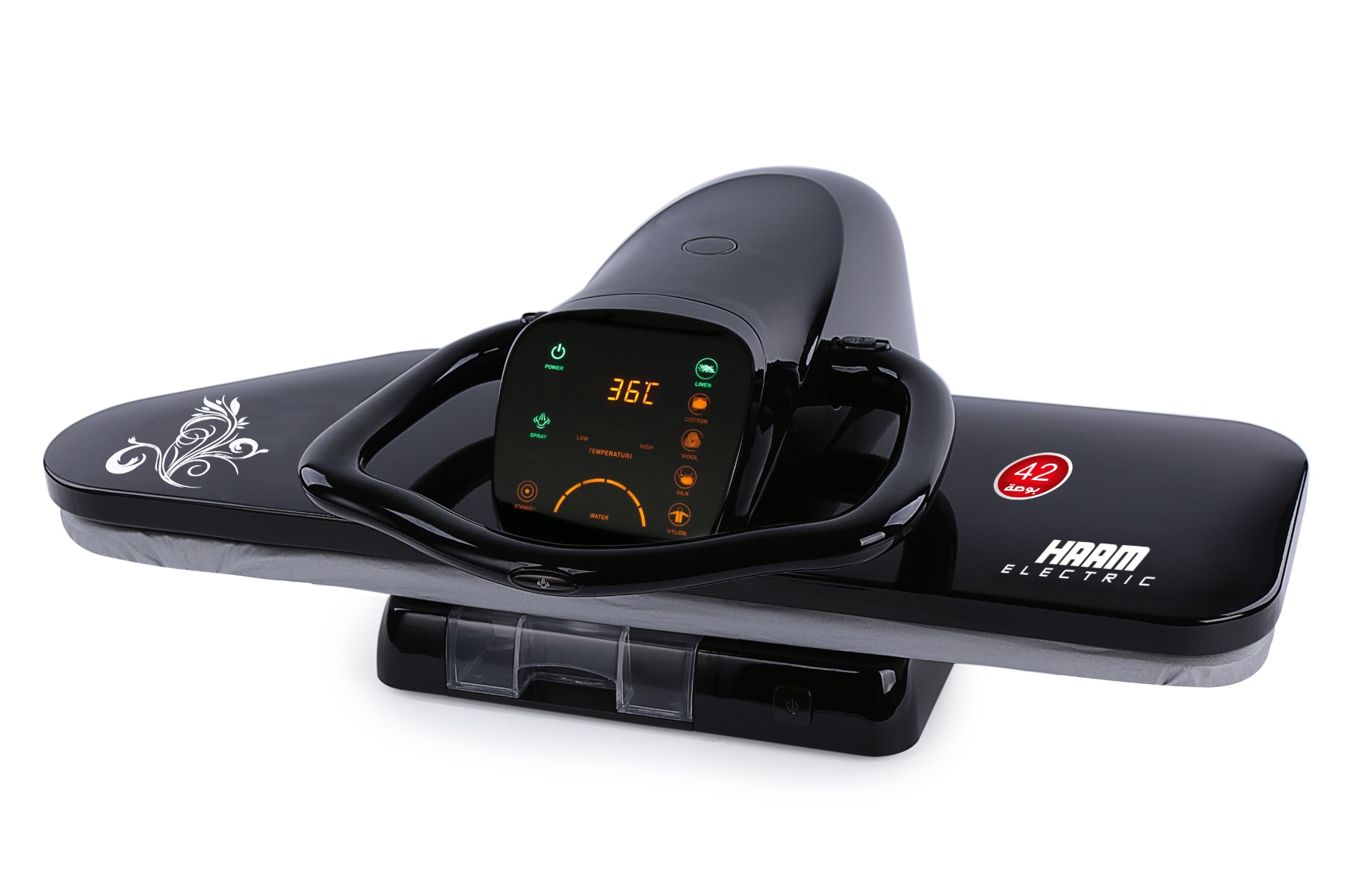  Haam Steam press iron, 42 inches, 2200 watts, Black 