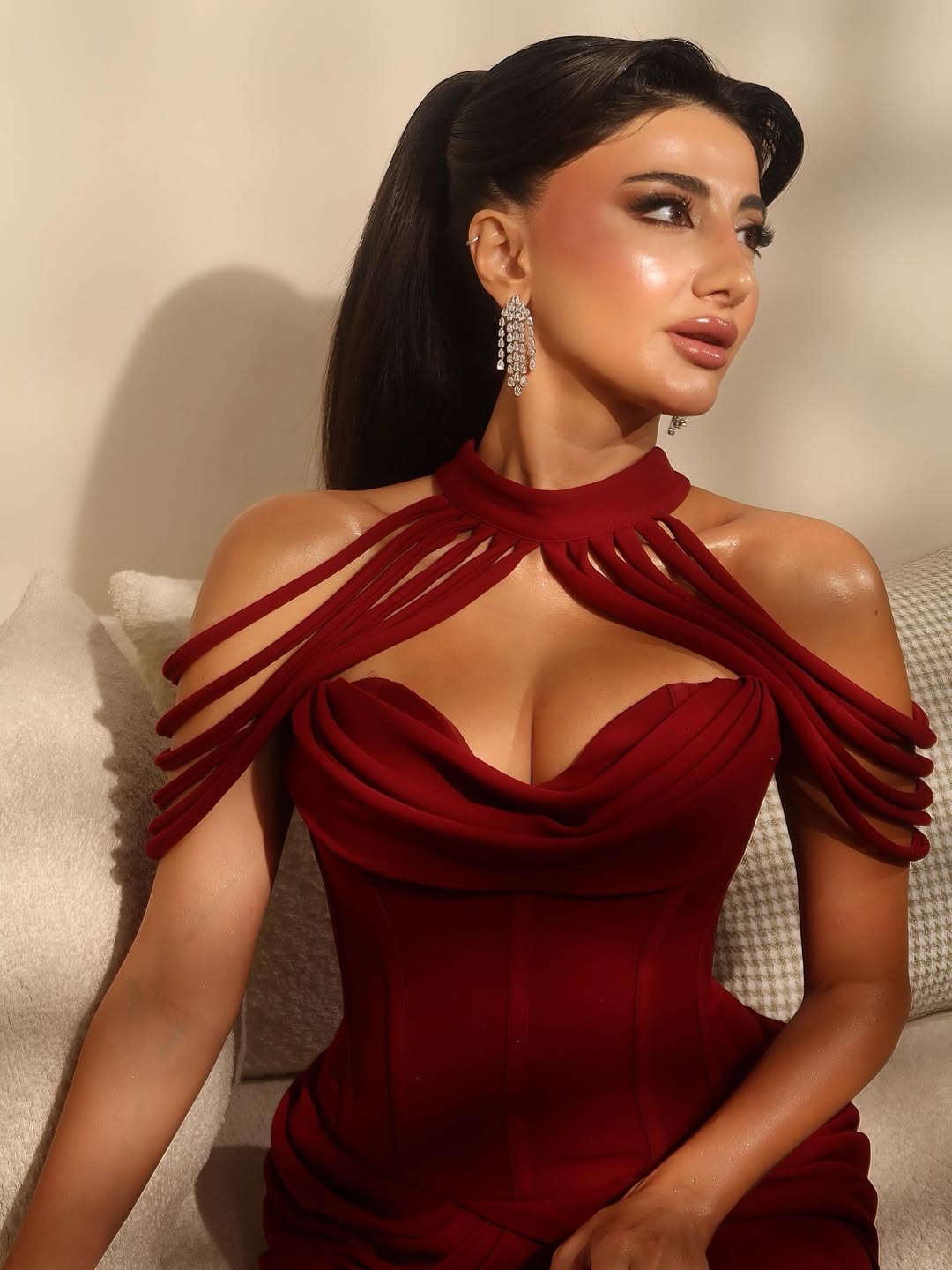فستان مناسبات برغندي