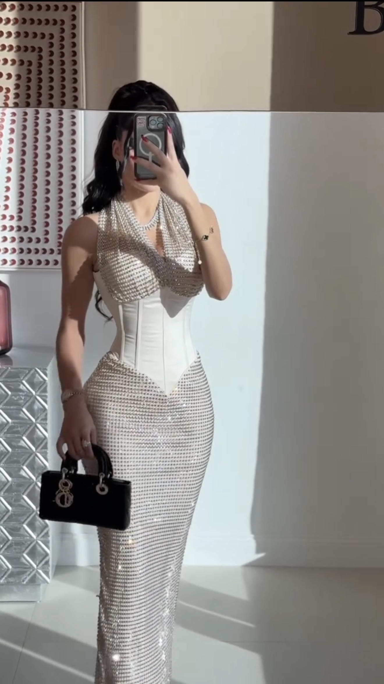 فستان سهره فخم قماش مستورد