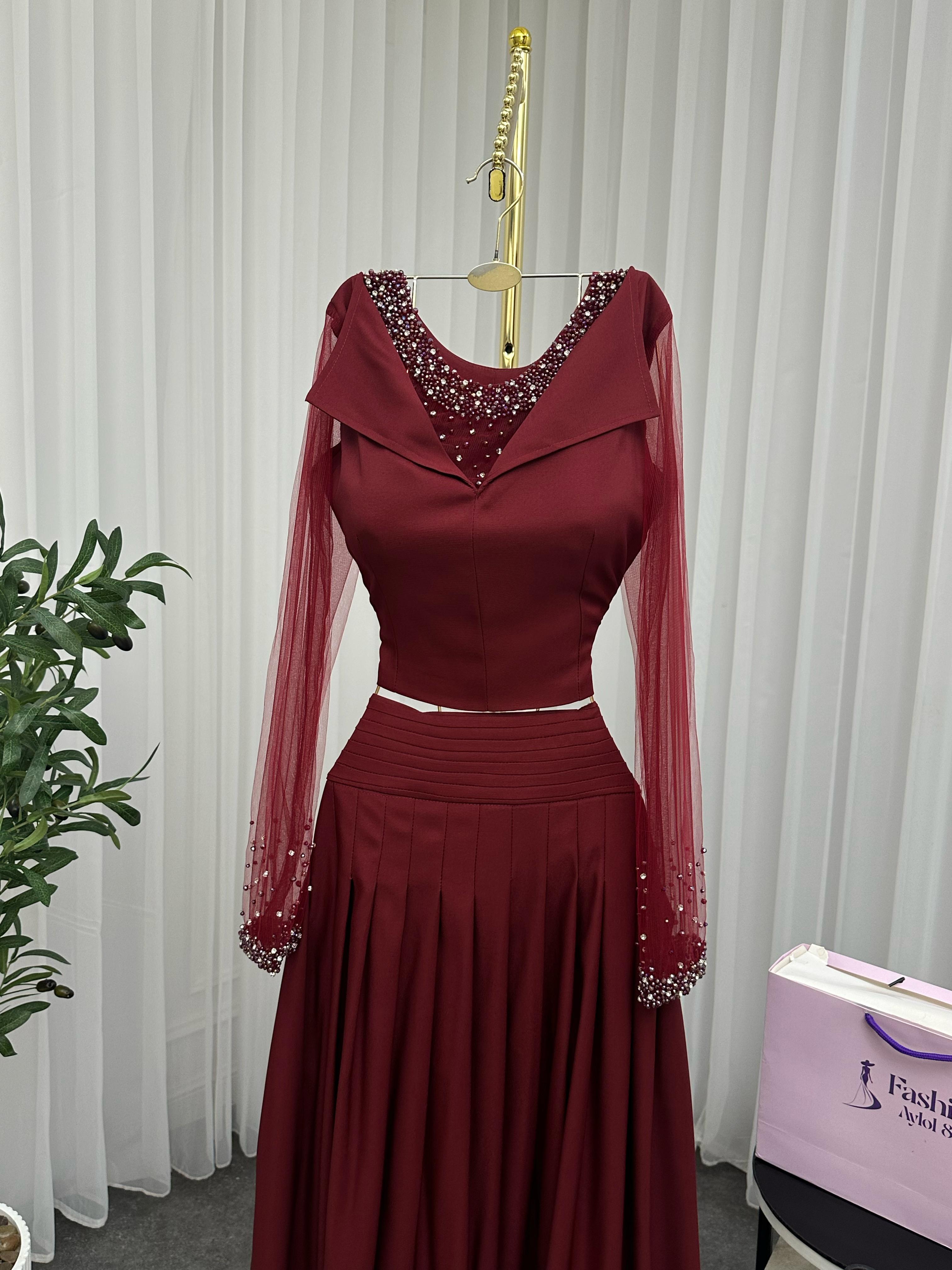 فستان سهره +بدله مطرزه
