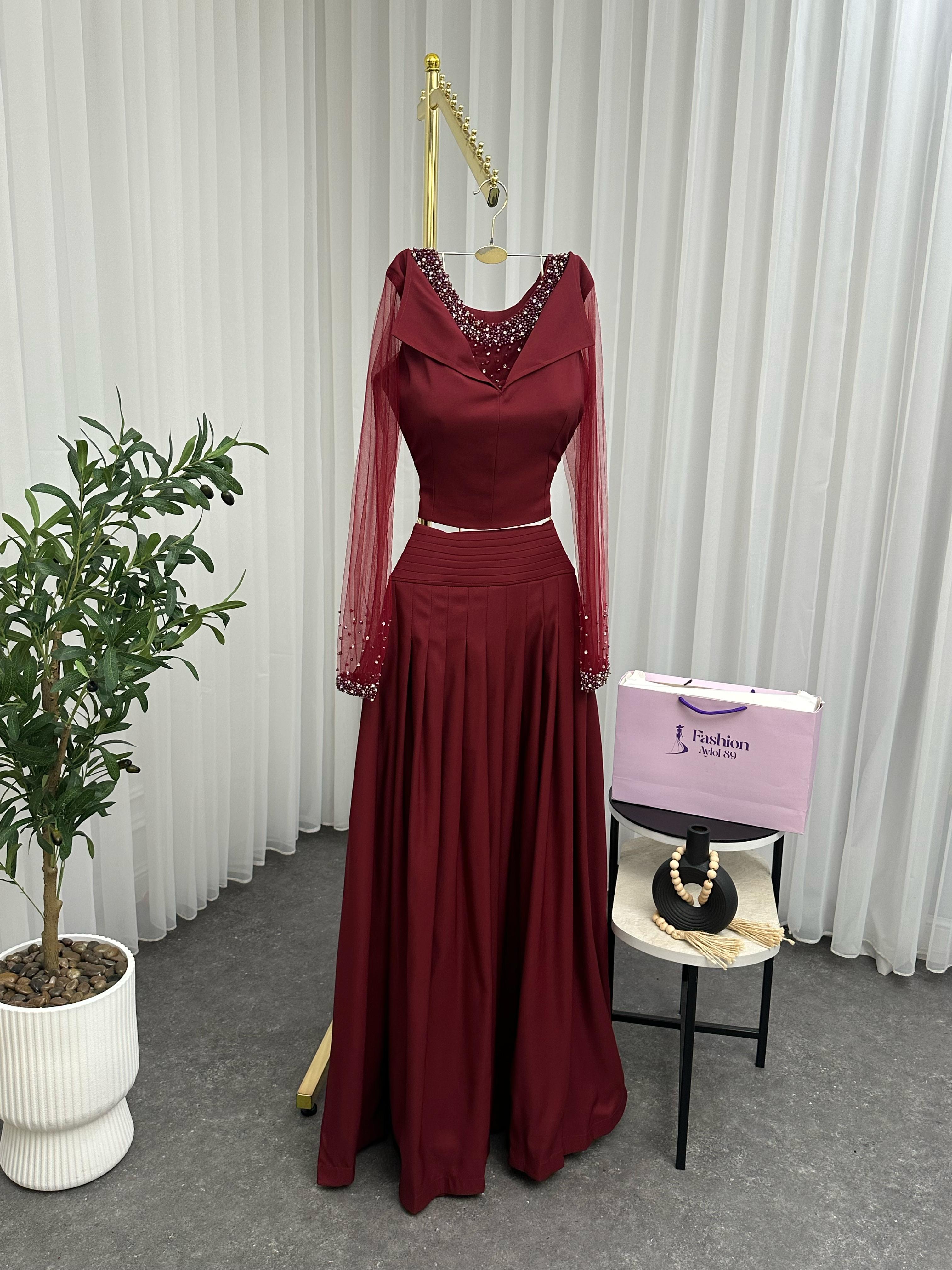 فستان سهره +بدله مطرزه