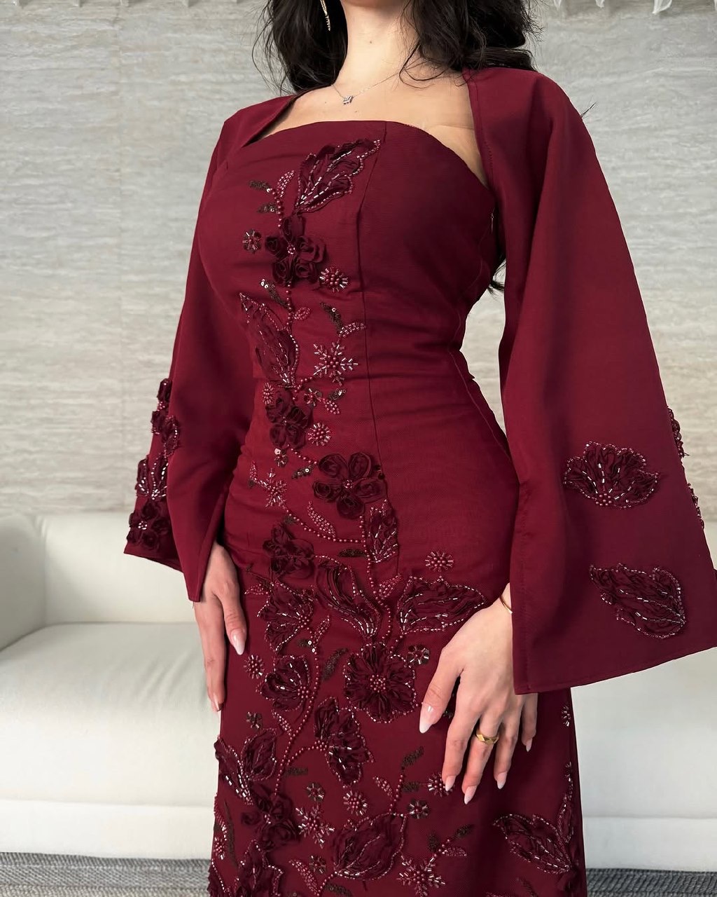 فستان برغندي سهره