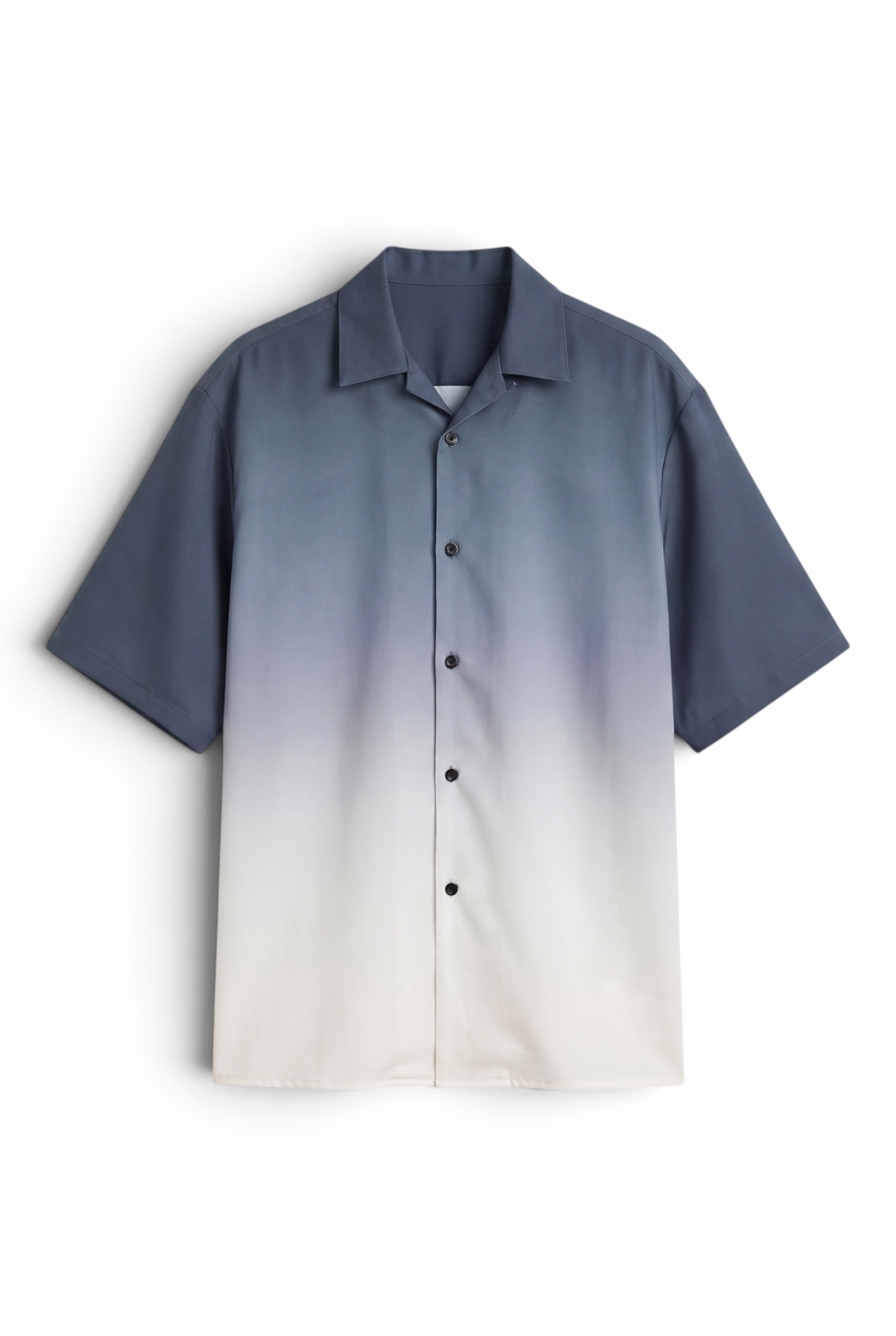 ombre dress shirt Beams Ombre Bleach Open Collar - Brown - L
