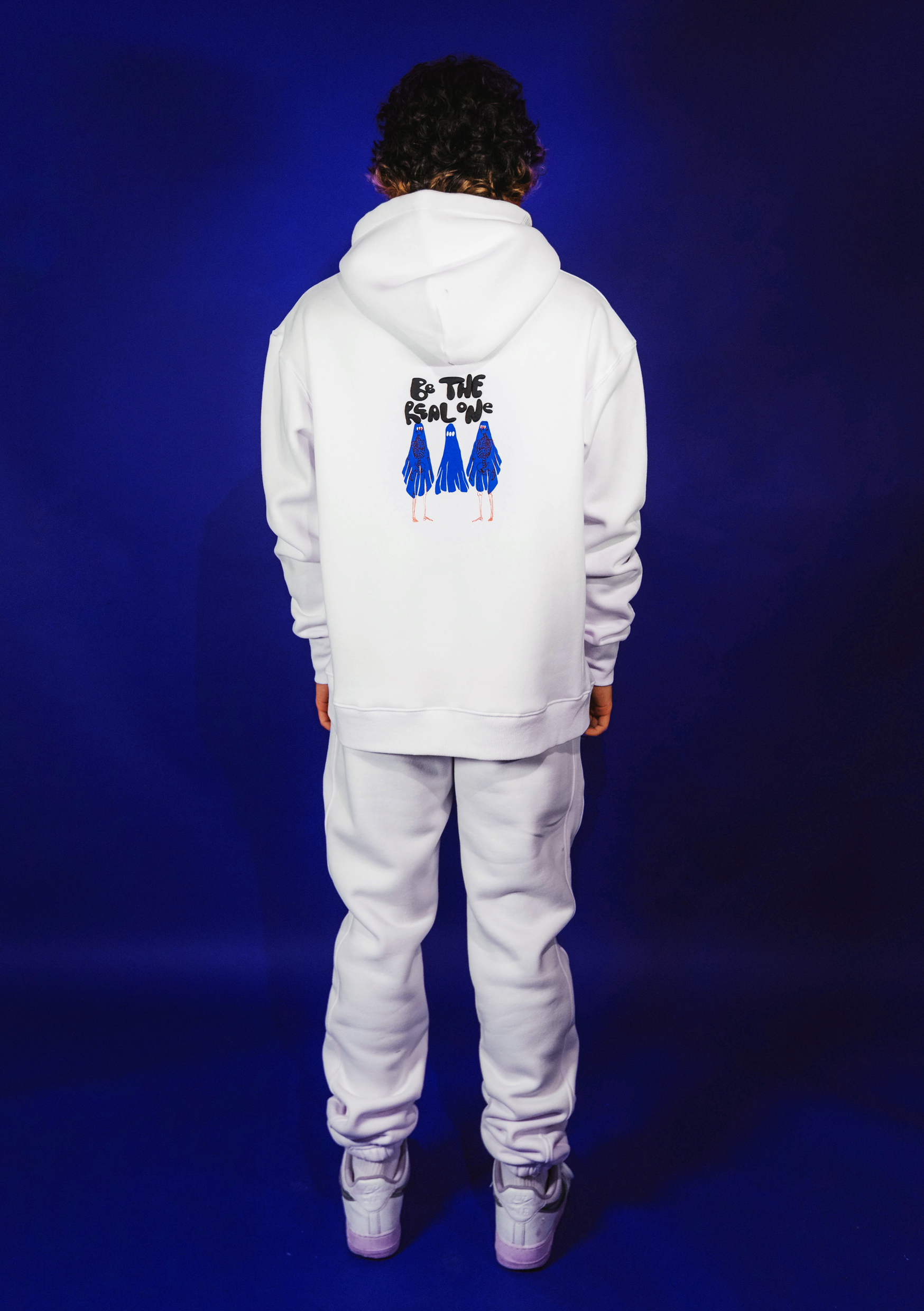 BE REAL WHITE HOODIE