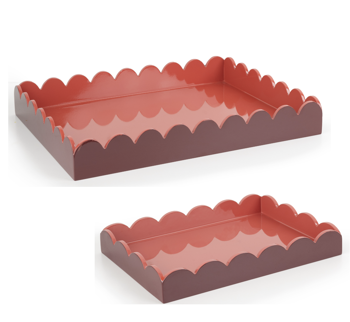   LACQUER TRAY WITH SCALLOPED EDGES BY DAREE HOME 