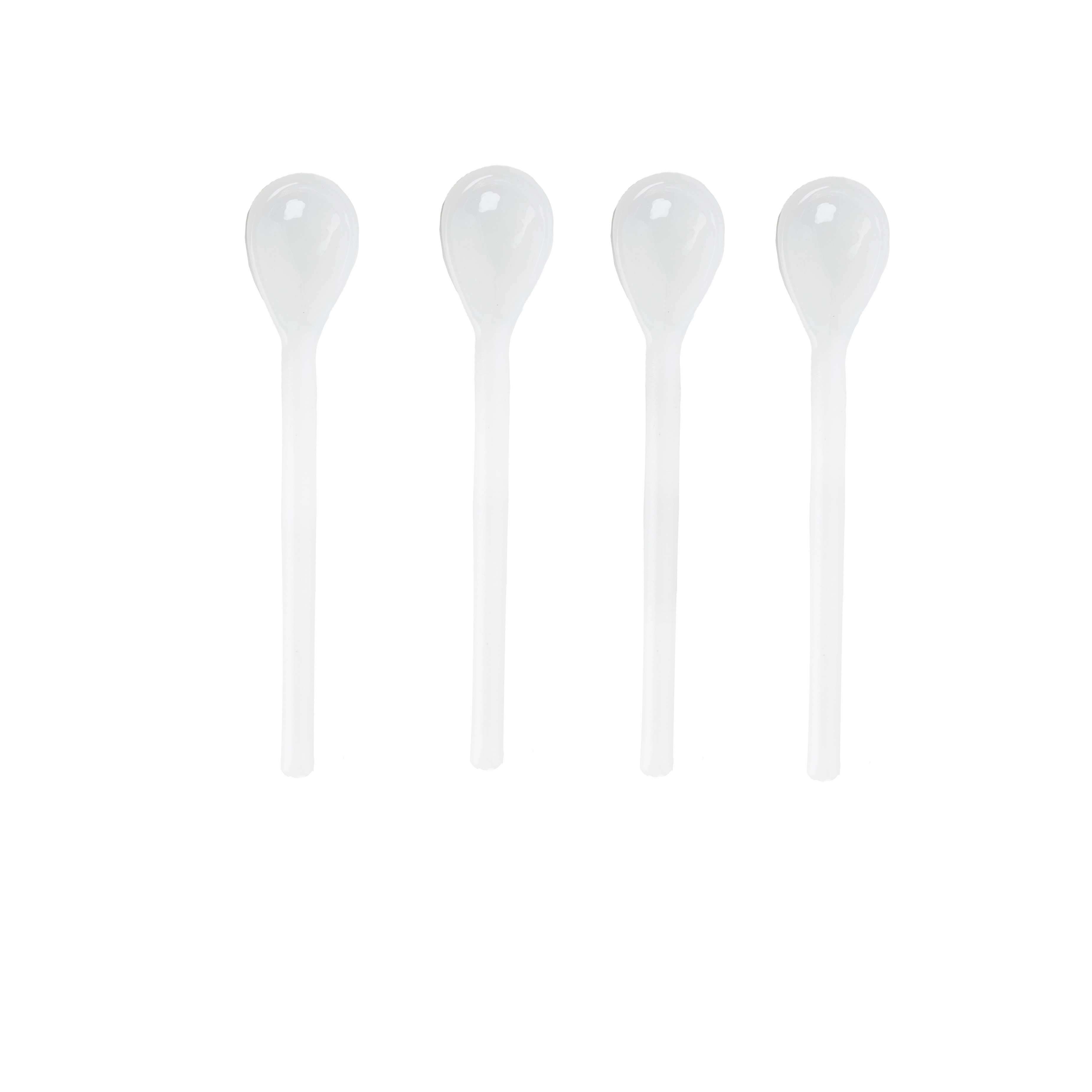    WHITE GLASS TEASPOON BY DAREE HOME  
