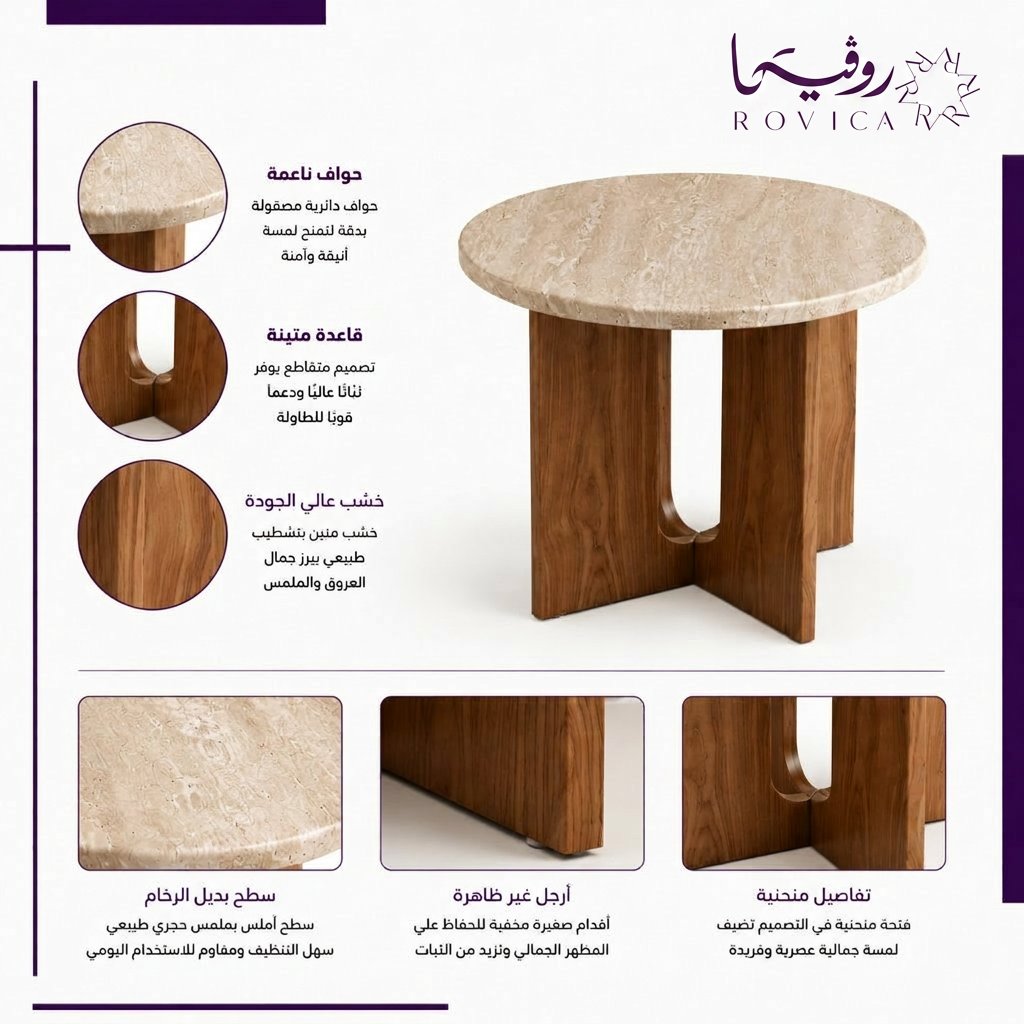 تفاصيل السطح والخشب والحواف